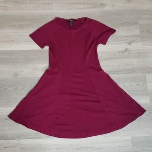 Forever 21 Basic Knit Magenta Dress